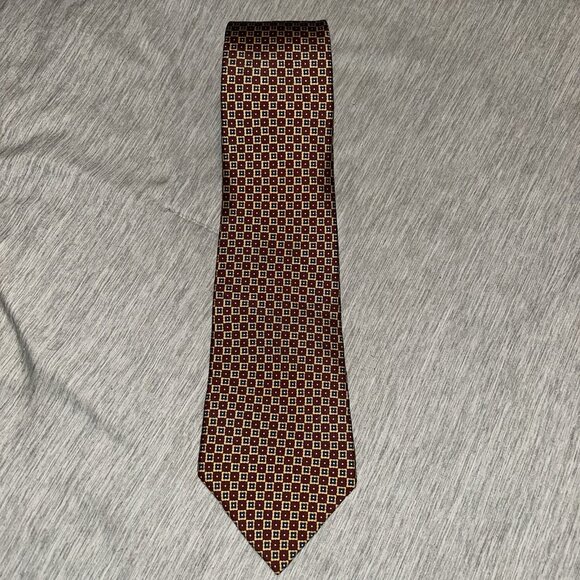 Tommy Hilfiger Multi Color Abstract Print Business Casual Classic Men’s Tie - Picture 3 of 4
